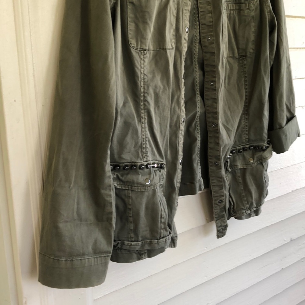 ❌ SOLD Guess olive green military top jacket stud - Picture 8 of 8